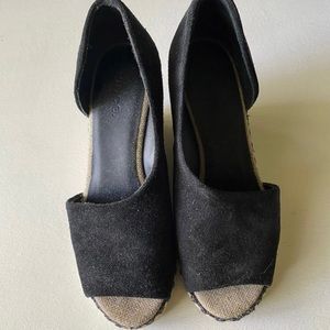 VINCE Sonora Jute Platform Wedge Espadrille Peep Sandal